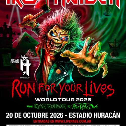 Iron Maiden vuelve a Argentina con Run For Your Lives World Tour 2026