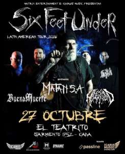 Six Feet Under regresa a Argentina con su Latin America Tour 2026