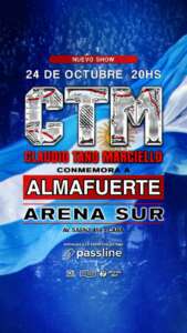 El Tano Marciello conmemora a Almafuerte en Arena Sur