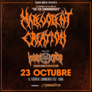 Malevolent Creation celebra 35 años de The Ten Commandments en Buenos Aires
